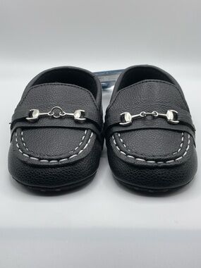 CoXist Black Classic Baby Loafers Crib Shoes